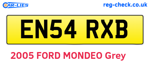 EN54RXB are the vehicle registration plates.