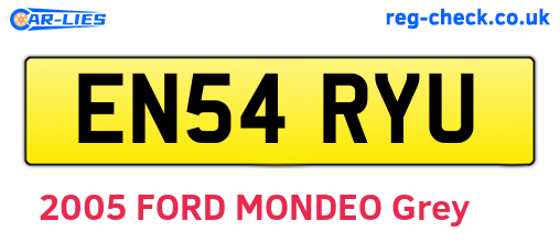 EN54RYU are the vehicle registration plates.
