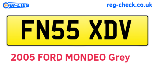 FN55XDV are the vehicle registration plates.