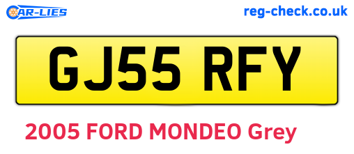 GJ55RFY are the vehicle registration plates.