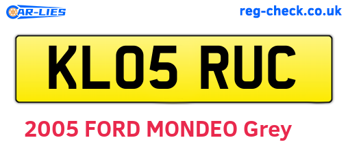 KL05RUC are the vehicle registration plates.