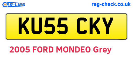 KU55CKY are the vehicle registration plates.