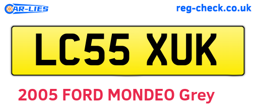 LC55XUK are the vehicle registration plates.