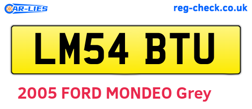 LM54BTU are the vehicle registration plates.