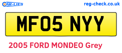 MF05NYY are the vehicle registration plates.