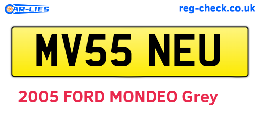 MV55NEU are the vehicle registration plates.