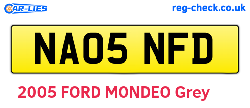 NA05NFD are the vehicle registration plates.
