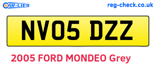 NV05DZZ are the vehicle registration plates.