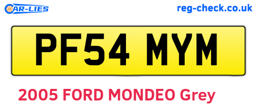 PF54MYM are the vehicle registration plates.