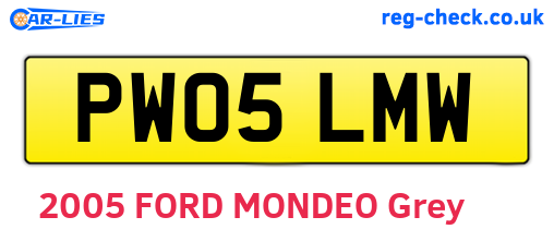 PW05LMW are the vehicle registration plates.