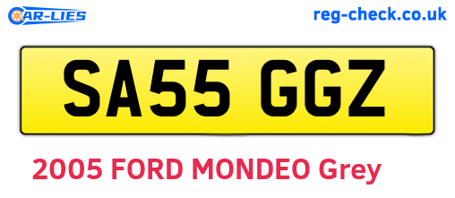 SA55GGZ are the vehicle registration plates.