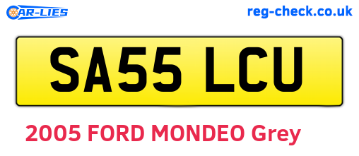 SA55LCU are the vehicle registration plates.