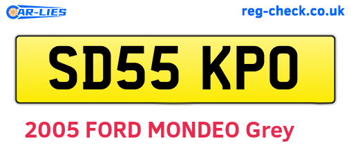 SD55KPO are the vehicle registration plates.