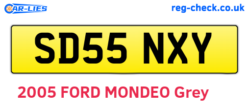 SD55NXY are the vehicle registration plates.