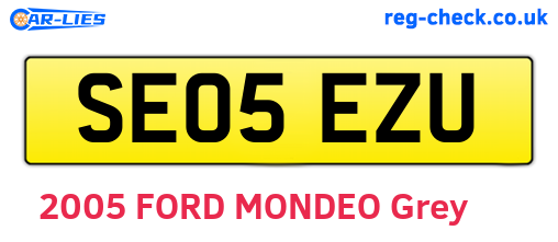 SE05EZU are the vehicle registration plates.