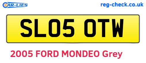SL05OTW are the vehicle registration plates.