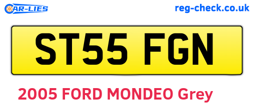 ST55FGN are the vehicle registration plates.
