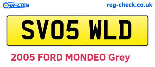 SV05WLD are the vehicle registration plates.