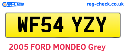 WF54YZY are the vehicle registration plates.