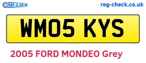 WM05KYS are the vehicle registration plates.