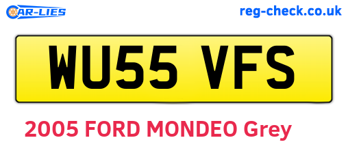 WU55VFS are the vehicle registration plates.