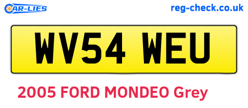 WV54WEU are the vehicle registration plates.