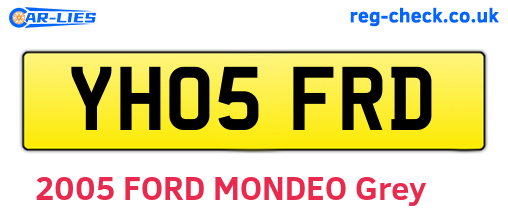 YH05FRD are the vehicle registration plates.