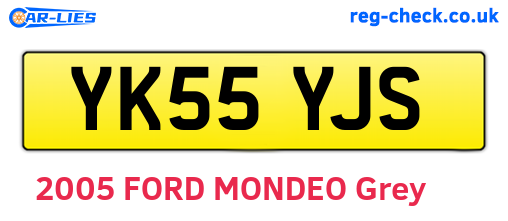 YK55YJS are the vehicle registration plates.