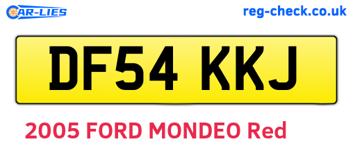 DF54KKJ are the vehicle registration plates.