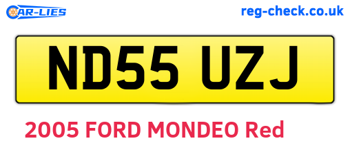 ND55UZJ are the vehicle registration plates.