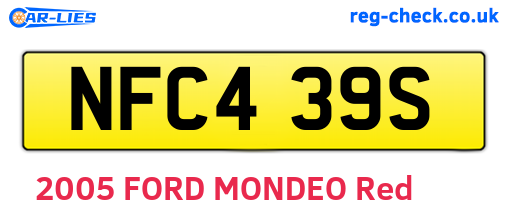 NFC439S are the vehicle registration plates.