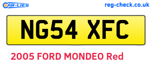 NG54XFC are the vehicle registration plates.