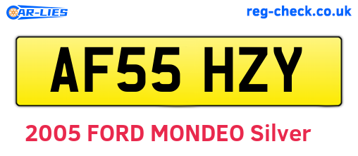 AF55HZY are the vehicle registration plates.
