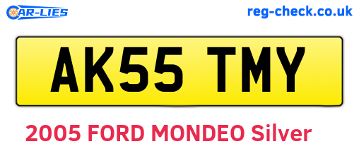 AK55TMY are the vehicle registration plates.