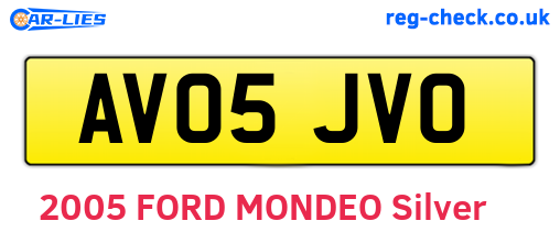 AV05JVO are the vehicle registration plates.