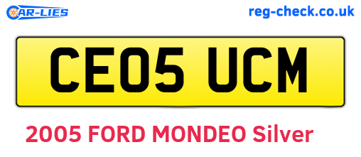 CE05UCM are the vehicle registration plates.