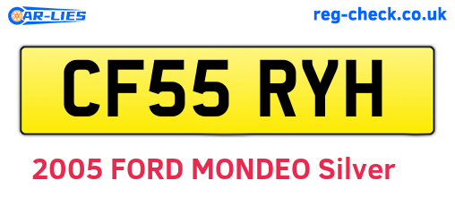 CF55RYH are the vehicle registration plates.