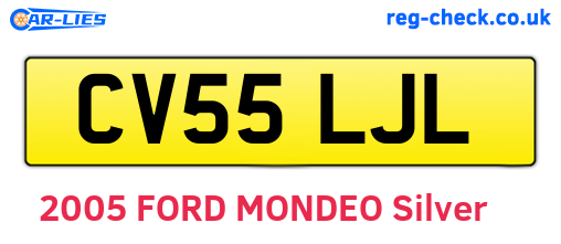 CV55LJL are the vehicle registration plates.