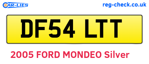 DF54LTT are the vehicle registration plates.