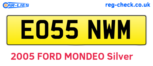 EO55NWM are the vehicle registration plates.