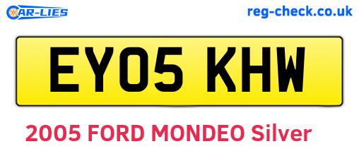 EY05KHW are the vehicle registration plates.