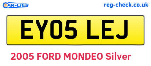 EY05LEJ are the vehicle registration plates.