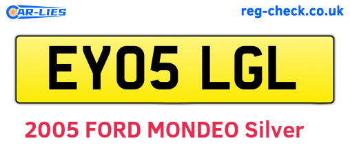 EY05LGL are the vehicle registration plates.