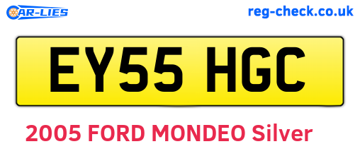 EY55HGC are the vehicle registration plates.