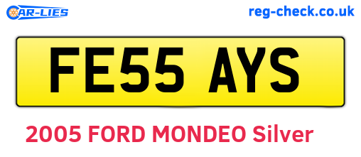 FE55AYS are the vehicle registration plates.