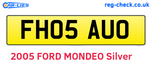 FH05AUO are the vehicle registration plates.