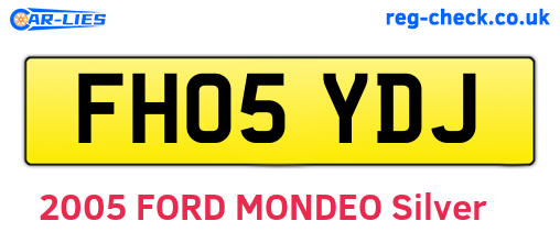 FH05YDJ are the vehicle registration plates.