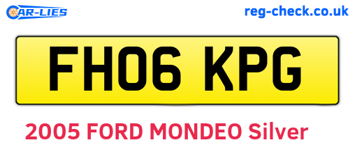 FH06KPG are the vehicle registration plates.