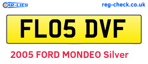FL05DVF are the vehicle registration plates.