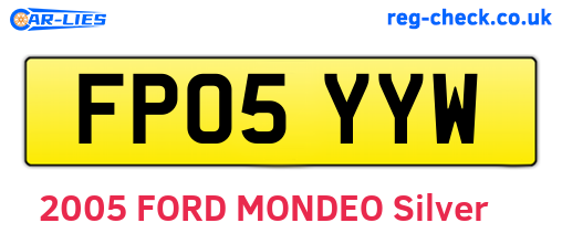 FP05YYW are the vehicle registration plates.